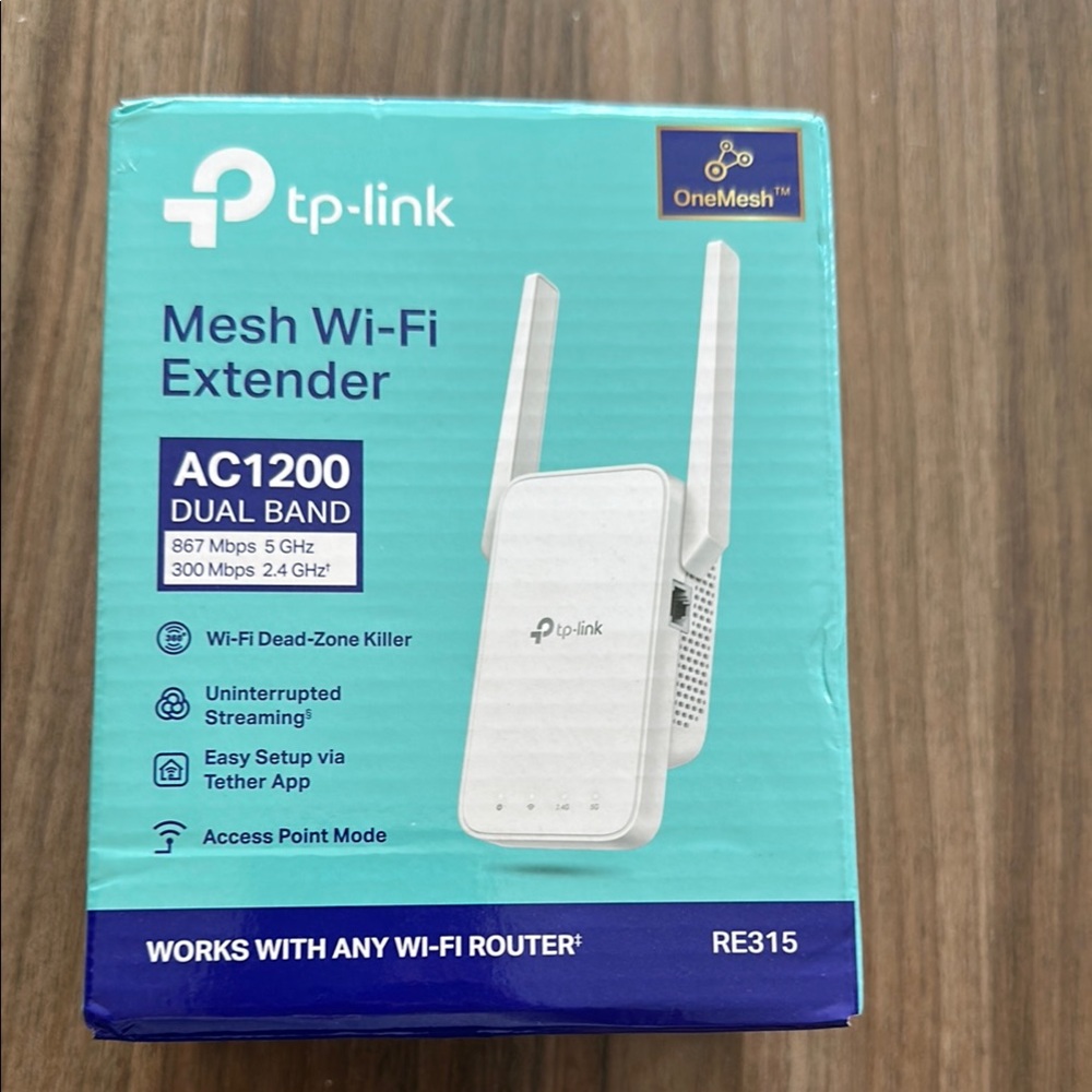 TP-Link White Mesh Wi-Fi Extender AC1200